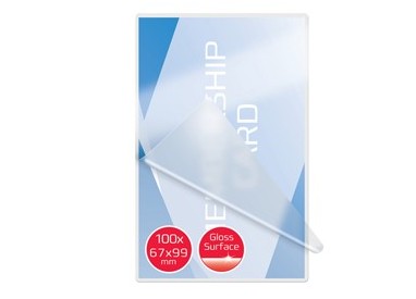Scatola 100 pouches 2x125mm 67x99mm Badge GBC