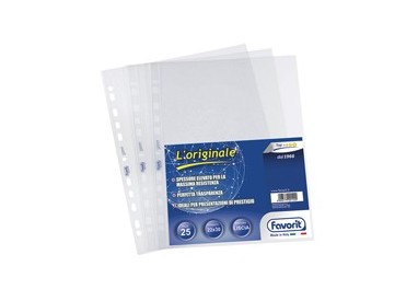 25 BUSTE FORATE LISCIO 22X30cm L'ORIGINALE FAVORIT