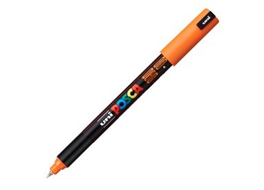 Marcatore UNI POSCA Pen PC1M p.extra fine 0,7mm arancio UNI MITSUBISHI