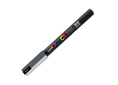 Marcatore UNI POSCA Pen PC1M p.extra fine 0,7mm argento UNI MITSUBISHI