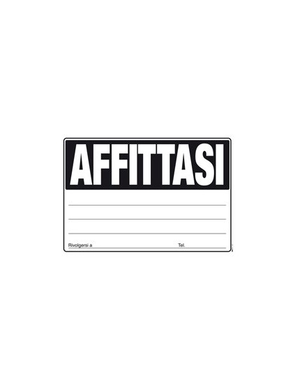 CARTELLO AFFITTASI 24x33cm colori ass giallo-verde-arancio-fuxia E9203 EDIPRO