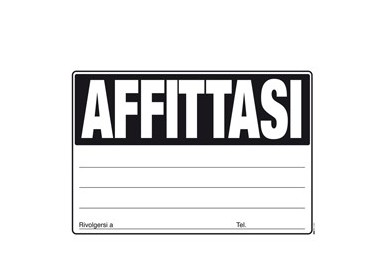 CARTELLO AFFITTASI 24x33cm colori ass giallo-verde-arancio-fuxia E9203 EDIPRO