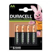 Blister 4 pile ricaricabili B4 - Stilo 2500mAh Duracell Duralock precaricata