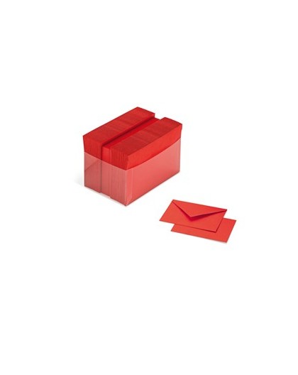SCATOLA 100 CARTONCINI 200gr + 100 BUSTE 90gr ROSSO FORMATO 4 FAVINI