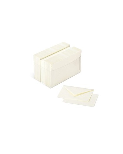 SCATOLA 100 CARTONCINI 200gr + 100 BUSTE 90gr AVORIO FORMATO 4 FAVINI