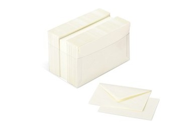 SCATOLA 100 CARTONCINI 200gr + 100 BUSTE 90gr AVORIO FORMATO 4 FAVINI