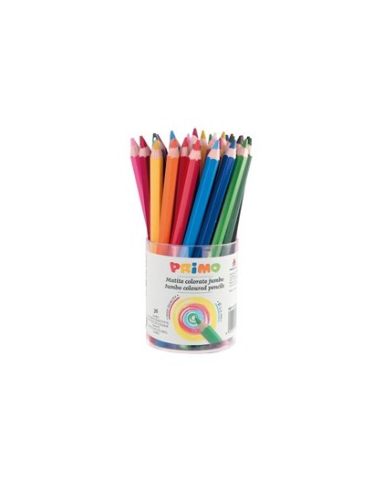 BARATTOLO DA 36 PASTELLI COLORATI MAXI JUMBO 100 FSC in 12 colori PRIMO
