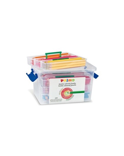 SCHOOLBOX 120 PASTELLI COLORATI MAXI JUMBO 100 FSC in 12 colori PRIMO