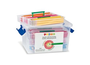 SCHOOLBOX 120 PASTELLI COLORATI MAXI JUMBO 100 FSC in 12 colori PRIMO