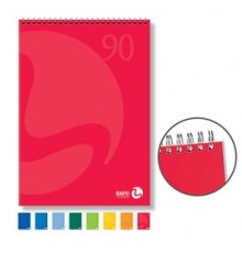 BLOCCO NOTES SPIRALATO lato corto 210x297mm 90gr 50fg 5mm COLOR BM