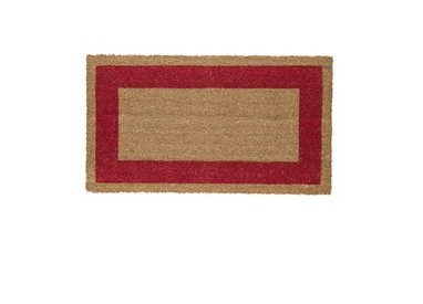ZERBINO COCCO C/FONDO IN VINILE 60X100CM ROSSO VELCOC