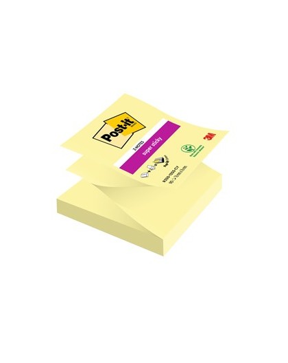 BLOCCO 90foglietti Post-it® Super Sticky Z-Notes Canary™76x76mm R330-123SS-CY
