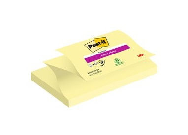 BLOCCO 90foglietti Post-it® Super Sticky Z-Notes Canary™76x127mm R350-123SS-CY