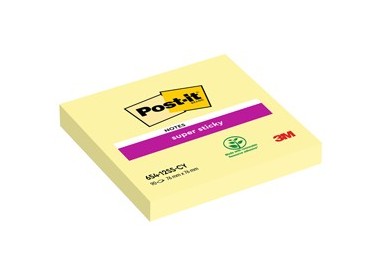 BLOCCO 90foglietti Post-it® Super Sticky Giallo Canary™ 76x76mm 654-12SS-CY
