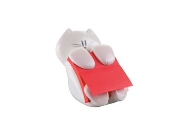 DISPENSER GATTO + RICARICA Post-it® Super Sticky Z-Notes 76x76mm ROSSO RUBINO