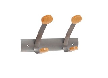 APPENDIABITI da MURO 2POSTI 30cm METALLO/LEGNO Alba