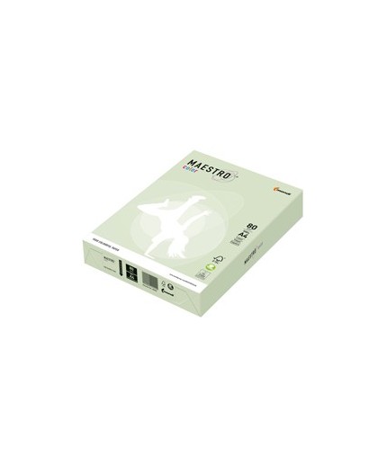 CARTA MAESTRO COLOR A4 210x297mm 80gr 500fg VERDE TENUE GN27 MONDI