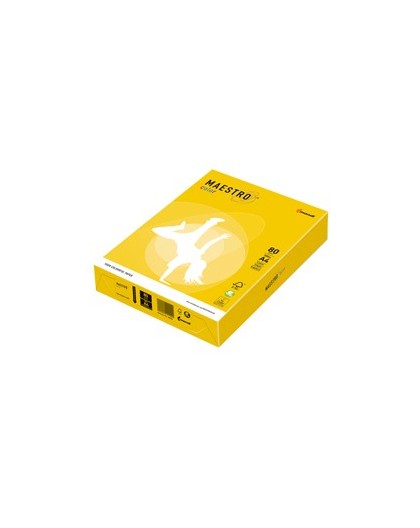 CARTA MAESTRO COLOR A4 210x297mm 80gr 500fg GIALLO FORTE IG50 MONDI