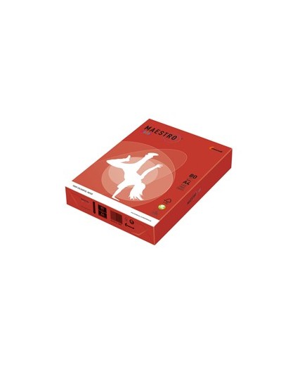 CARTA MAESTRO COLOR A4 210x297mm 80gr 500fg ROSSO FORTE CO44 MONDI