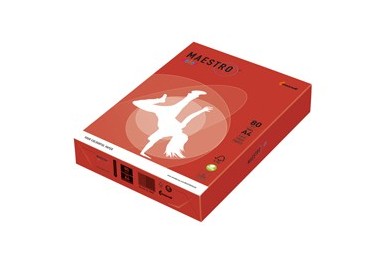 CARTA MAESTRO COLOR A4 210x297mm 80gr 500fg ROSSO FORTE CO44 MONDI