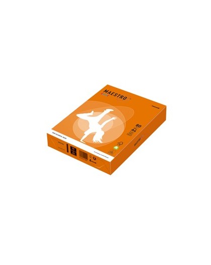 CARTA MAESTRO COLOR A4 210x297mm 80gr 500fg ARANCIO FORTE OR43 MONDI