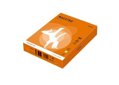 CARTA MAESTRO COLOR A4 210x297mm 80gr 500fg ARANCIO FORTE OR43 MONDI