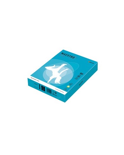 CARTA MAESTRO COLOR A4 210x297mm 80gr 500fg AZZURRO FORTE AB48 MONDI