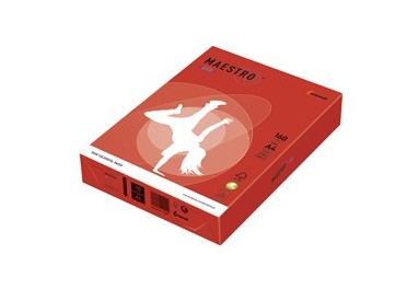 CARTA MAESTRO COLOR A4 210x297mm 160gr 250fg ROSSO FORTE CO44 MONDI