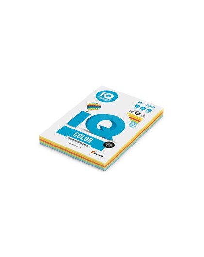 Carta IQ COLOR A4 210x297mm 160gr 100fg mix 5 colori forti RB02 MONDI
