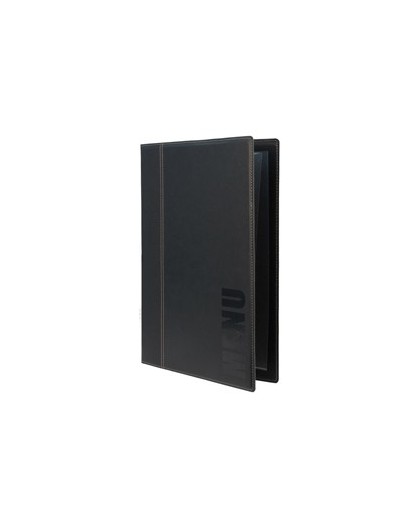 PORTA MENU' A4-24x34cm NERO TRENDY con 1 INSERTO DOPPIO