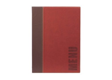 PORTA MENU' A4-24x34cm BORDEAUX TRENDY con 1 INSERTO DOPPIO