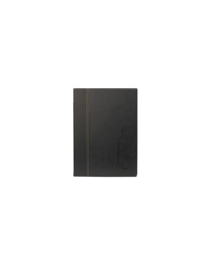CARTA DEI VINI A4-24x34cm NERO TRENDY con 1 INSERTO DOPPIO