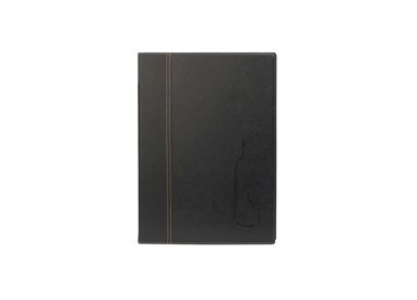 CARTA DEI VINI A4-24x34cm NERO TRENDY con 1 INSERTO DOPPIO