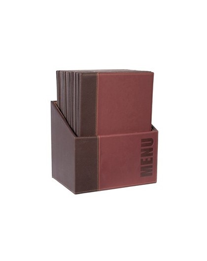 MENU-Box TRENDY con 20 PORTA MENU' BORDEAUX