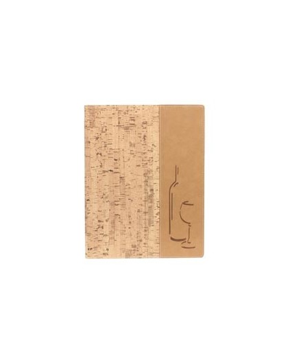 CARTA DEI VINI A4-24x34cm SUGHERO DESIGN con 1 INSERTO DOPPIO