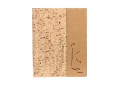 CARTA DEI VINI A4-24x34cm SUGHERO DESIGN con 1 INSERTO DOPPIO