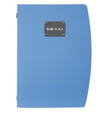 PORTA MENU' A4-24x34cm BLU RIO con 1 INSERTO DOPPIO