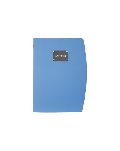 PORTA MENU' A4-24x34cm BLU RIO con 1 INSERTO DOPPIO
