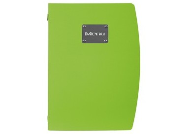 PORTA MENU' A4-24x34cm VERDE RIO con 1 INSERTO DOPPIO