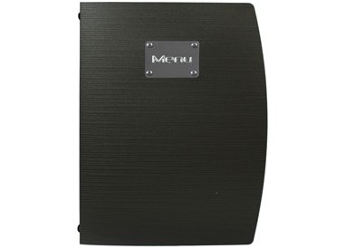 PORTA MENU' A4-24x34cm NERO RIO con 1 INSERTO DOPPIO