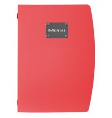 PORTA MENU' A4-24x34cm ROSSO RIO con 1 INSERTO DOPPIO