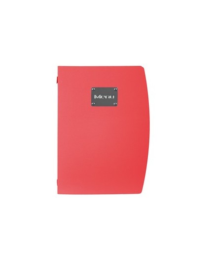 PORTA MENU' A4-24x34cm ROSSO RIO con 1 INSERTO DOPPIO