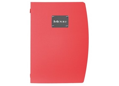 PORTA MENU' A4-24x34cm ROSSO RIO con 1 INSERTO DOPPIO