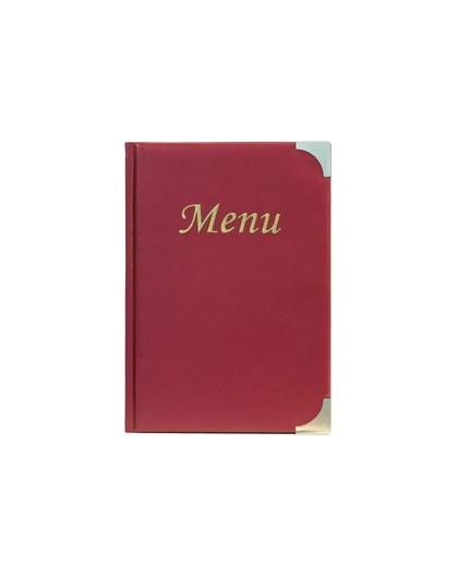 PORTA MENU' A5-23,7x17cm BORDEAUX in PVC BASIC con 4+2 BUSTE FISSE