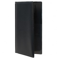 PORTACONTO 23,7x12,5cm NERO in PVC BASIC con 4+2 BUSTE FISSE