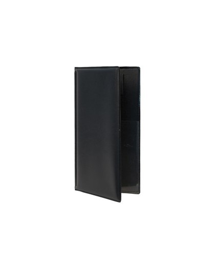 PORTACONTO 23,7x12,5cm NERO in PVC BASIC con 4+2 BUSTE FISSE