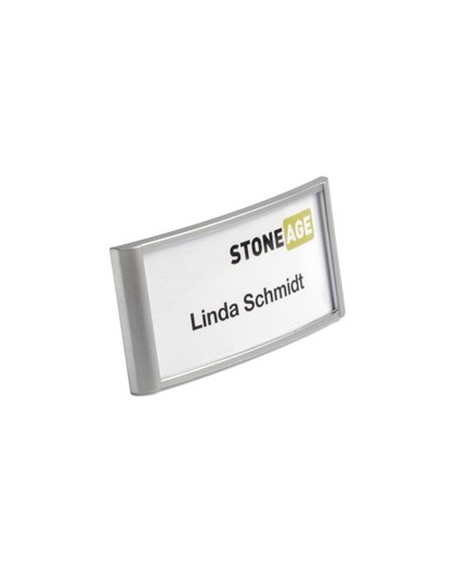 10 PORTANOME 3,4x7,4cm con clip e spilla DURABLE