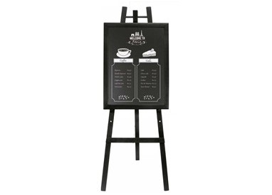 CAVALLETTO IN LEGNO NERO H165cm Securit