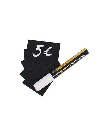 Set 20 TAG nere 5,2x7,4cm (A8) Securit