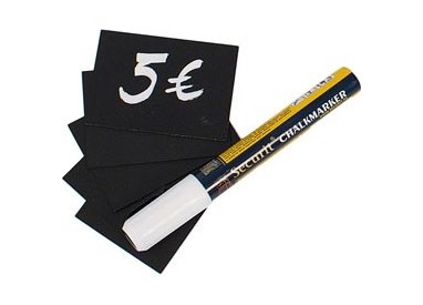 Set 20 TAG nere 5,2x7,4cm (A8) Securit